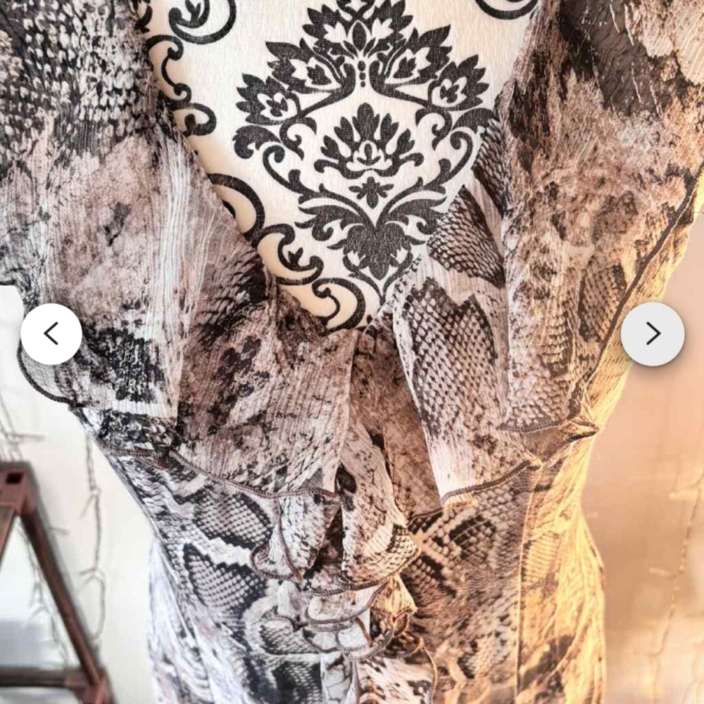 Joseph Ribkoff Snake Print Knee Length Sleeveless Dress 8 - Picture 6 of 8